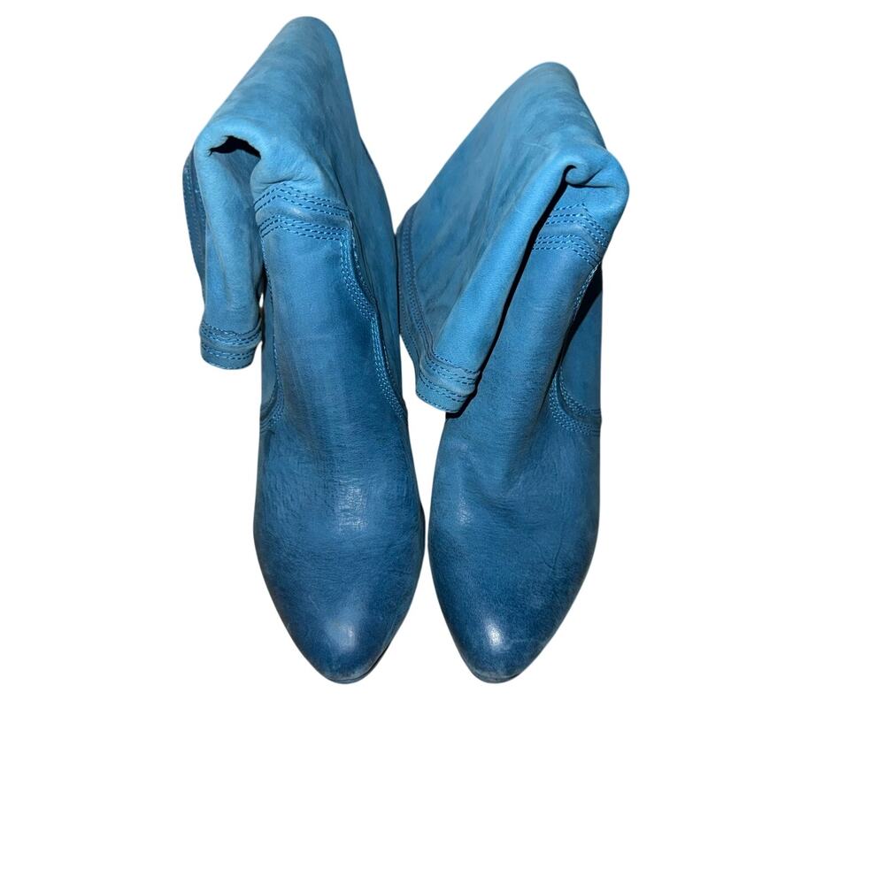 Boutique9 Blue Heeled Leather Boots
